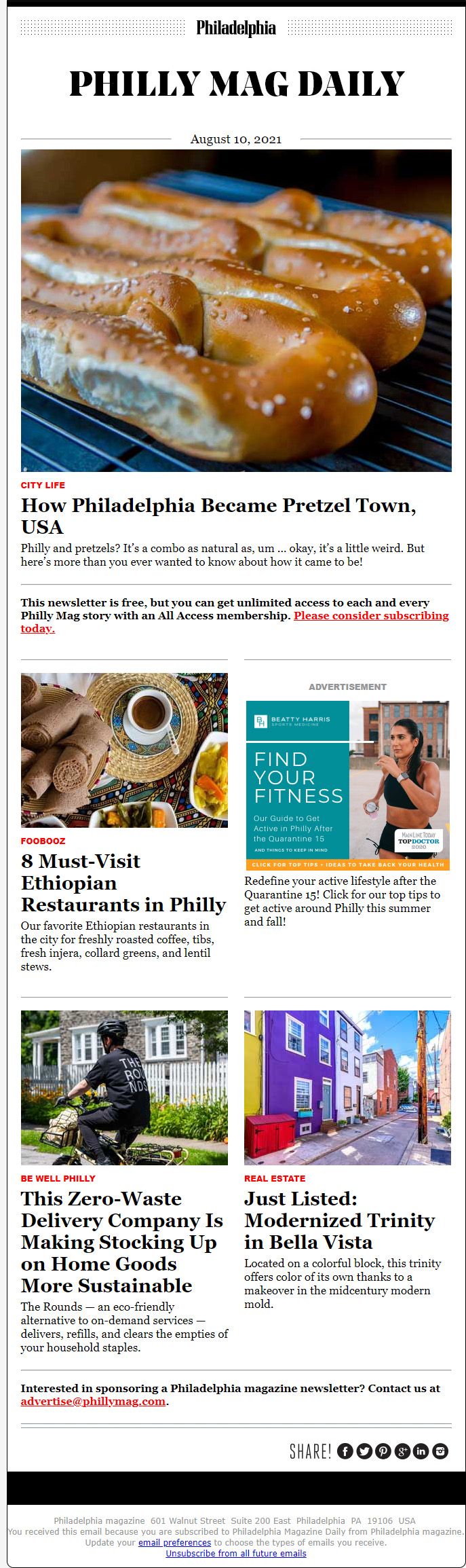 Beatty Harris Ad Placement on Philly Mag